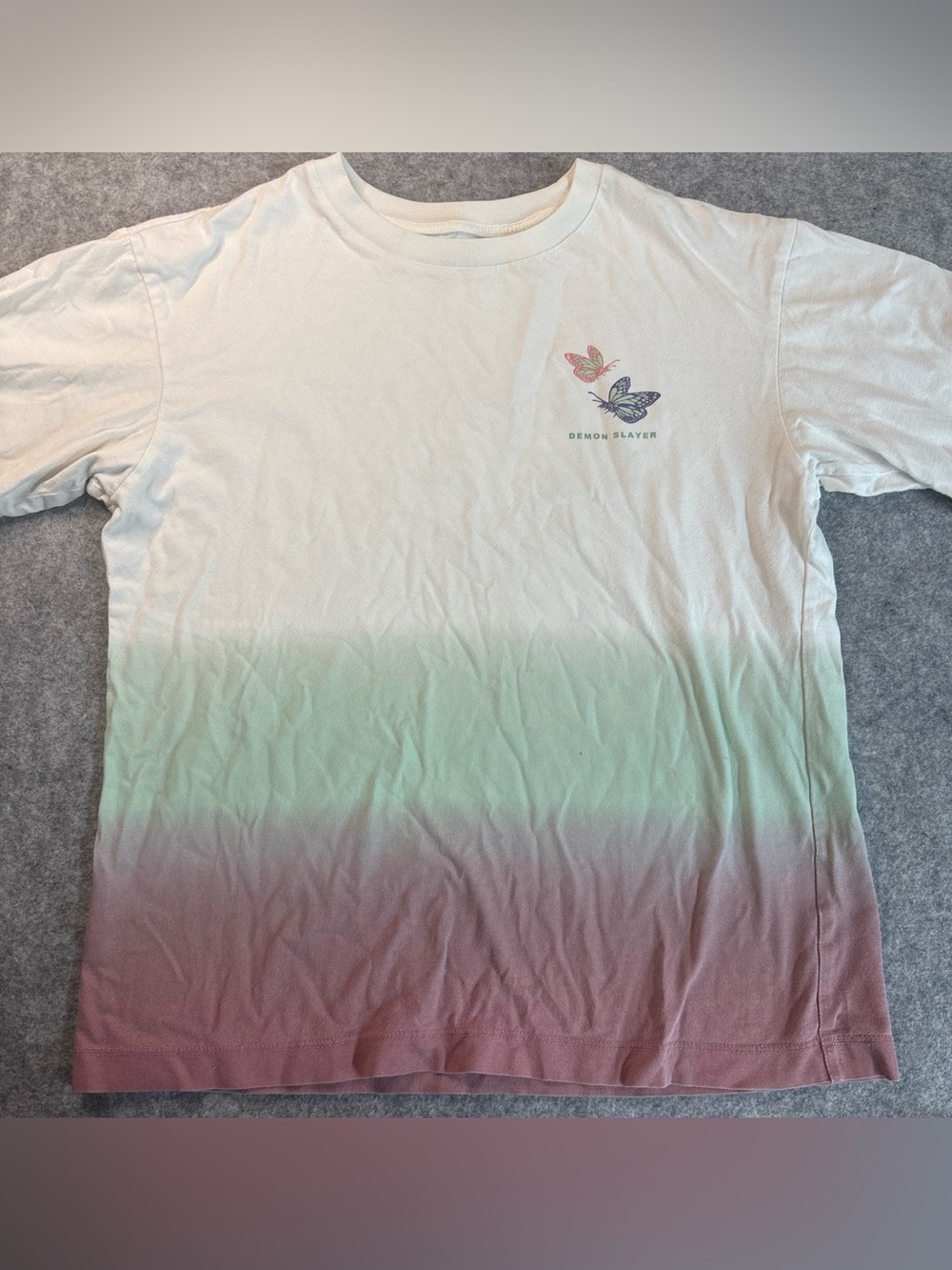 Ombre Short Sleeve Tee - Pastel Green to Mauve